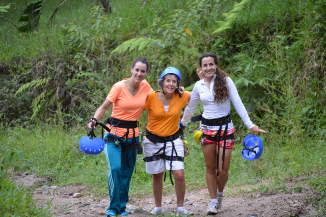 Juntas a la tirolesa